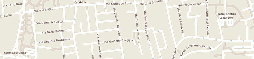 Mappa della impresa scuole pubbliche elementari a RAVENNA