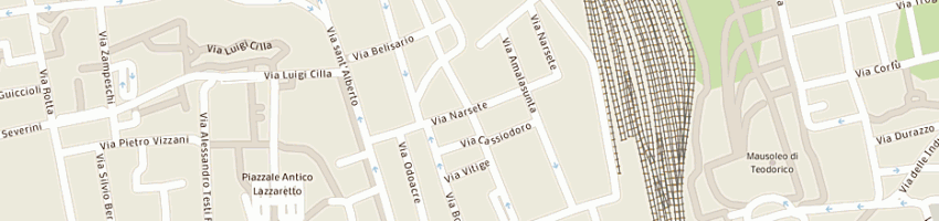 Mappa della impresa bar bianchi snc di bandini lorella e c a RAVENNA