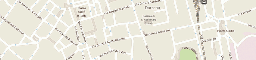 Mappa della impresa union service soc coop a rl a RAVENNA