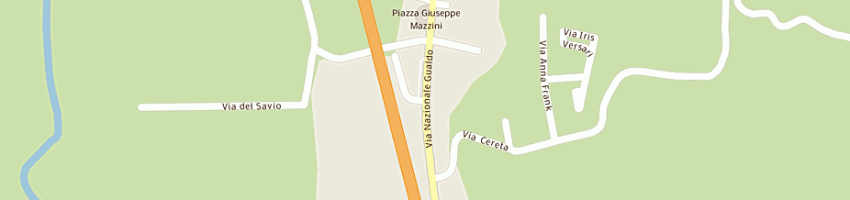 Mappa della impresa segheria gualdo di cappelli e casadei snc a RONCOFREDDO