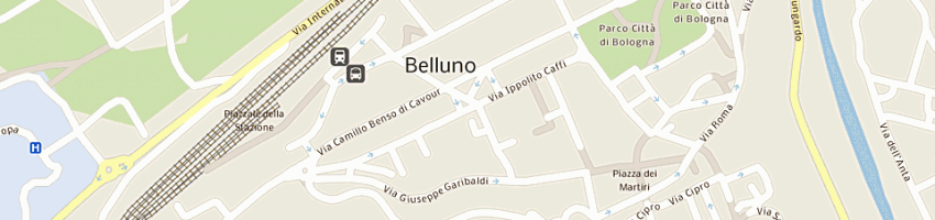 Mappa della impresa bar cristallo di iacobello nicolo' e c sas a BELLUNO