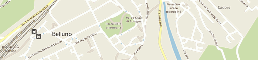 Mappa della impresa casagrande rappresentanze di casagrande mario e c sas a BELLUNO