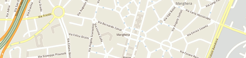 Mappa della impresa farmacia medina dei dottori bruno centanini e carl a VENEZIA