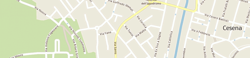 Mappa della impresa domeniconi autotrasporti srl a CESENA
