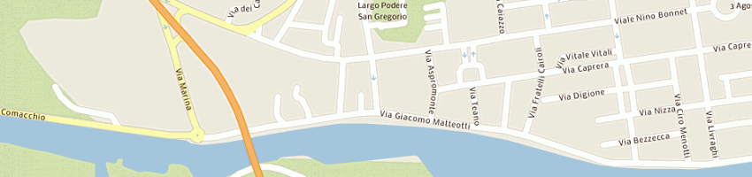 Mappa della impresa bar sirio a COMACCHIO