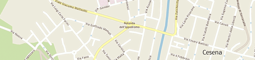 Mappa della impresa pasticceria del ponte di e e v (snc) a CESENA