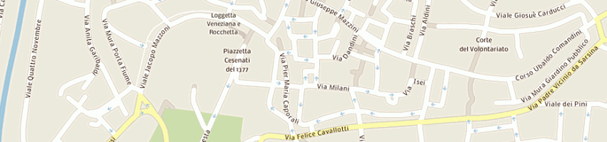 Mappa della impresa titti e silvestrino snc di cavalieri andrea e ceccaroni francesca a CESENA