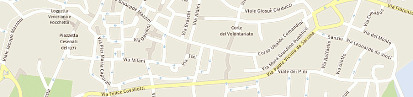 Mappa della impresa studio medico odontoiatrico associato di di pietro dr francesco e des a CESENA