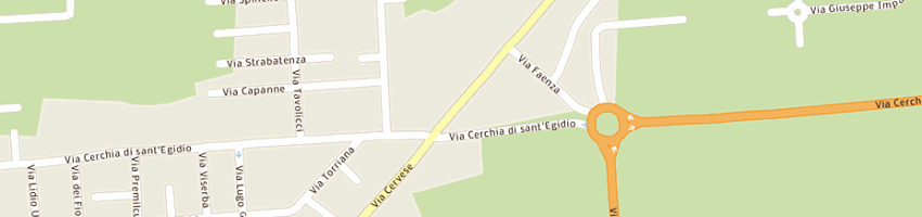 Mappa della impresa tris vincente di bandini a FORLI 