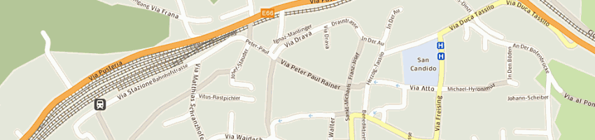 Mappa della impresa ristorante pizzeria zentralstube a SAN CANDIDO