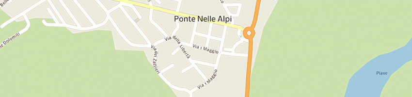 Mappa della impresa la nuvola snc di boito flavia e orzes caterina a PONTE NELLE ALPI