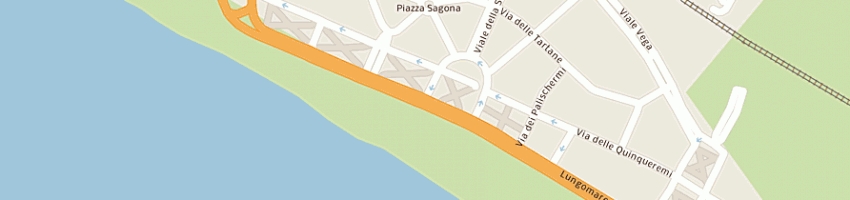 Mappa della impresa albergo la riva di rivabella srl a ROMA