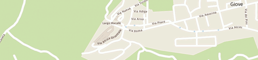 Mappa della impresa municipio a GIOVE