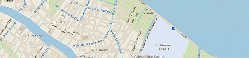 Mappa della impresa fioreria al bocolo di dabala' andrea a VENEZIA