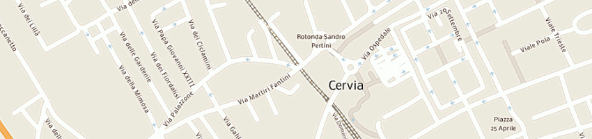 Mappa della impresa piscaglia romana e biondi daniela snc a CERVIA