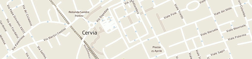 Mappa della impresa osteria delle mura a CERVIA