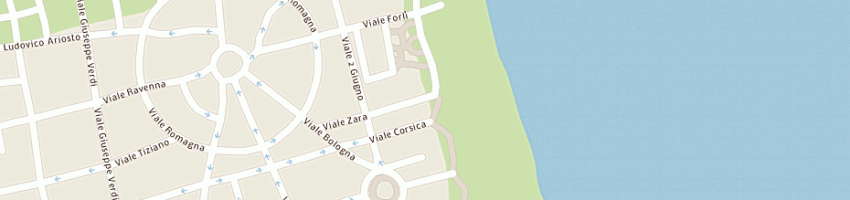 Mappa della impresa bagno la barcaccia n265 a CERVIA