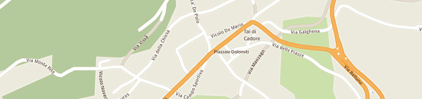 Mappa della impresa agenzia d'affari e servizi giacin immobiliare a PIEVE DI CADORE