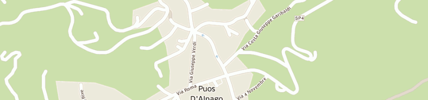 Mappa della impresa polito giuseppe a PUOS D ALPAGO