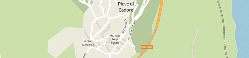 Mappa della impresa ghinato enrico e c sas a PIEVE DI CADORE