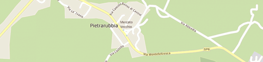 Mappa della impresa panificio brizi clara e c (snc) a PIETRARUBBIA