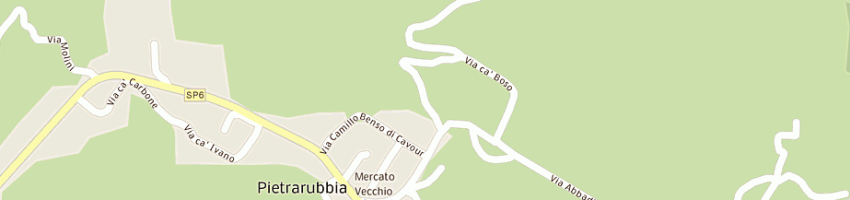 Mappa della impresa comunita' montana del montefeltro - zona b - a PIETRARUBBIA