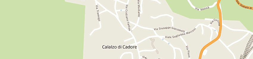 Mappa della impresa ente cooperativo di consumo (srl) a CALALZO DI CADORE