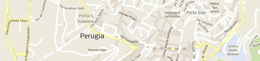 Mappa della impresa studio tecnico cardinali arch fausto a PERUGIA