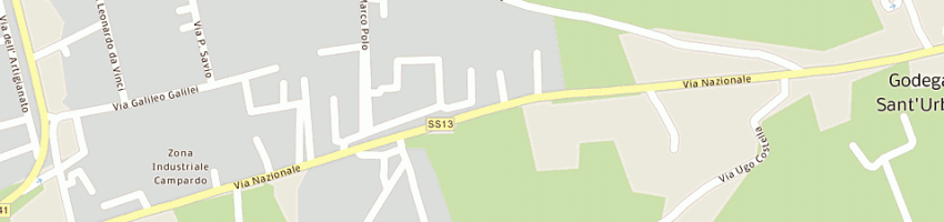 Mappa della impresa pagotto aldo a GODEGA DI SANT URBANO