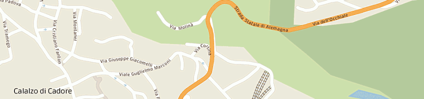 Mappa della impresa eucar (srl) a CALALZO DI CADORE