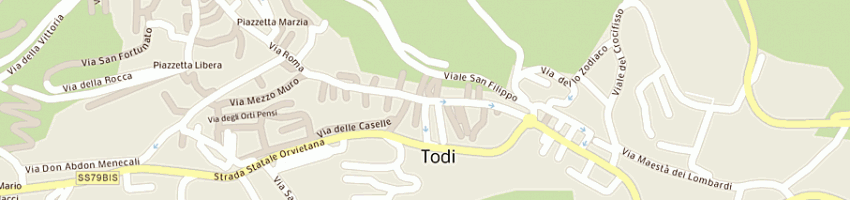 Mappa della impresa ulssunita' locale per i servizi sanitari e socio sanitari media valle del tevere a TODI