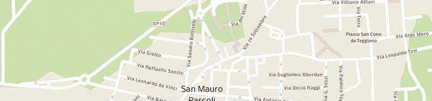 Mappa della impresa old fashon caffe' di casali monica e venturi davide snc a SAN MAURO PASCOLI