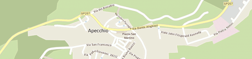 Mappa della impresa bar dante a APECCHIO