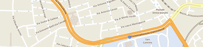 Mappa della impresa camping le palme srl a ROMA