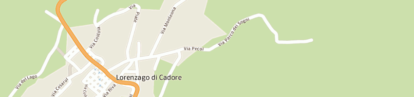 Mappa della impresa poste italiane spa a LORENZAGO DI CADORE