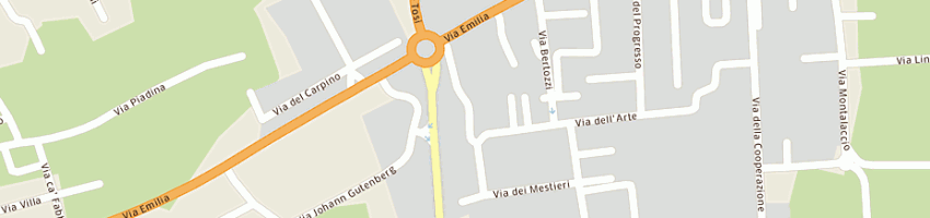Mappa della impresa tecnoserrande snc a SANTARCANGELO DI ROMAGNA