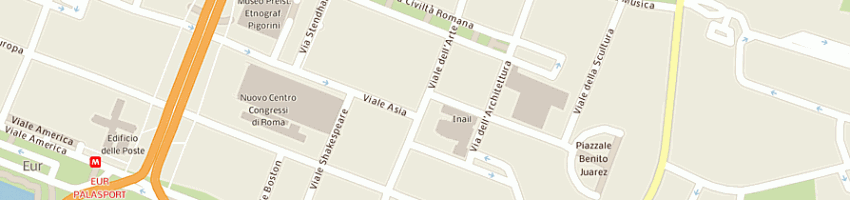 Mappa della impresa inail a ROMA