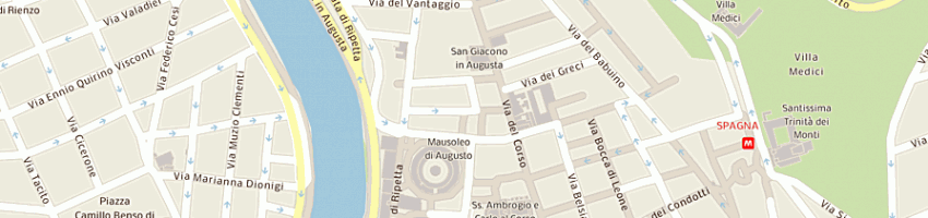 Mappa della impresa bar durante a ROMA