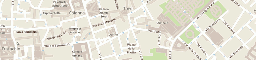 Mappa della impresa trevi gold e watchs di di stefano barbara maria e c sas a ROMA