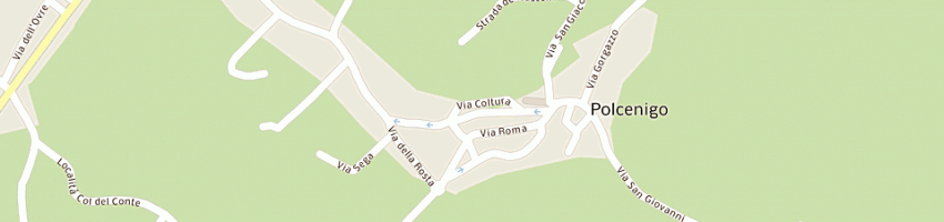 Mappa della impresa santin angelo a POLCENIGO