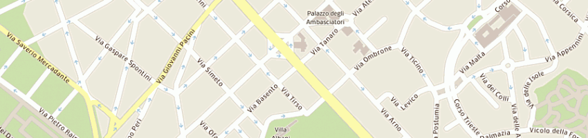 Mappa della impresa studio tributario associato a ROMA
