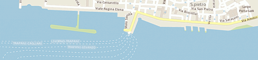 Mappa della impresa sicilia regionale marittima spa siremar a TRAPANI