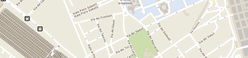 Mappa della impresa bar delle scienze (srl) a ROMA