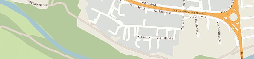 Mappa della impresa termosanitari corradini spa a RIMINI