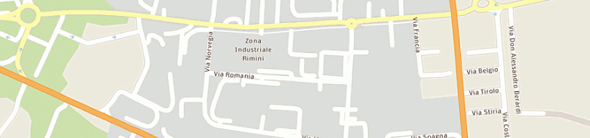 Mappa della impresa zincaturificio romagnolo (srl) a RIMINI