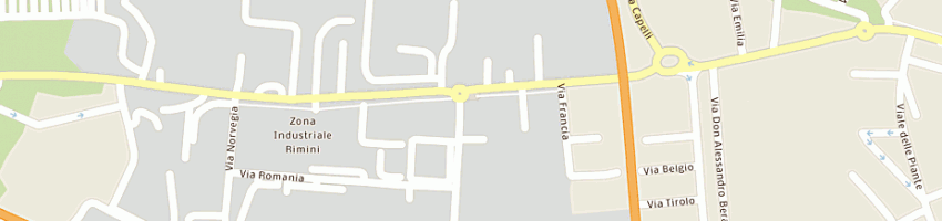 Mappa della impresa vip discount (srl) a RIMINI