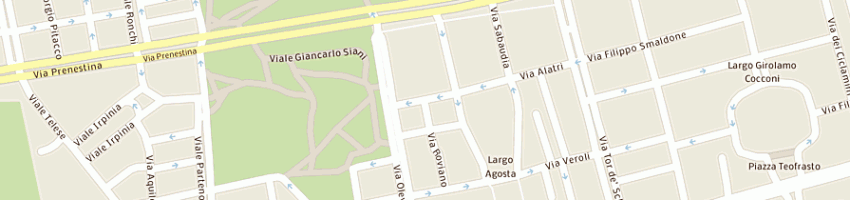 Mappa della impresa panificio seri gino di seri diana e c sas a ROMA