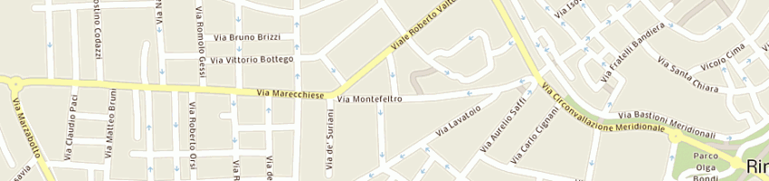 Mappa della impresa punto moto snc di fracassil e piscaglia a a RIMINI
