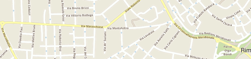 Mappa della impresa doneda renata e c sas a RIMINI