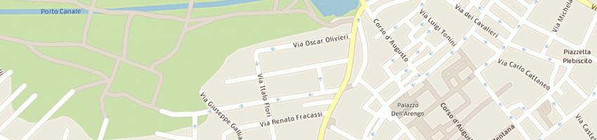 Mappa della impresa gorini ing luciano sigea sas a RIMINI